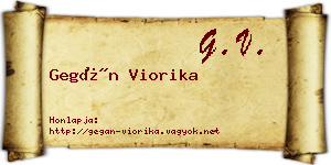 Gegán Viorika névjegykártya